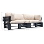 Sofás de palets de jardín 2 pzas con cojines arena madera pino by , Outdoor sofas - Ref: Foro24-277417, Price: 282,21 €, Disc...