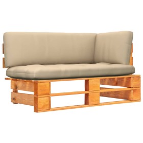 Sofá esquina paletas jardín madera pino impregnada marrón miel by , Modular outdoor sofas - Ref: Foro24-3066592, Price: 150,5...