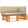 Sofá esquina paletas jardín madera pino impregnada marrón miel by , Modular outdoor sofas - Ref: Foro24-3066592, Price: 150,5...