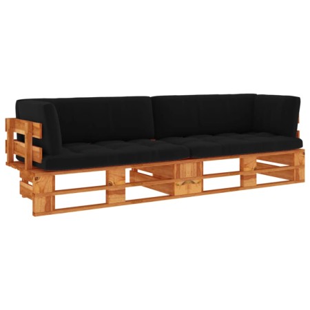 Sofá de palets 2 plazas cojines madera pino impregnada marrón von , Gartensets - Ref: Foro24-3066668, Preis: 288,96 €, Rabatt: %