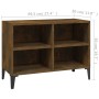 Mueble para TV con patas de metal roble ahumado 69,5x30x50 cm | Foro24.es | Tu tienda online para hogar, jardín y más Foro24.es