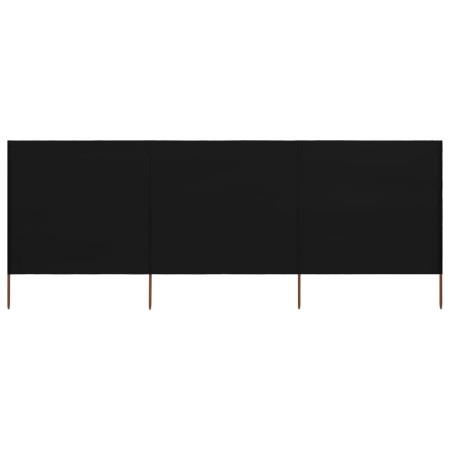 Paravientos de playa de 3 paneles tela negro 400x120 cm | Foro24.es | Tu tienda online para hogar, jardín y más Foro24.es