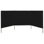 Paravientos de playa de 3 paneles tela negro 400x120 cm | Foro24.es | Tu tienda online para hogar, jardín y más Foro24.es