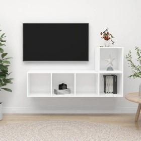 Juego de muebles de salón 2 piezas madera de