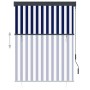 Estor enrollable de exterior azul y blanco 120x250 cm de , Persianas y estores - Ref: Foro24-145961, Precio: 53,08 €, Descuen...