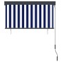 Estor enrollable de exterior azul y blanco 120x250 cm de , Persianas y estores - Ref: Foro24-145961, Precio: 53,08 €, Descuen...