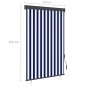 Estor enrollable de exterior azul y blanco 120x250 cm de , Persianas y estores - Ref: Foro24-145961, Precio: 53,08 €, Descuen...