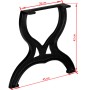 Patas mesa de centro en hierro fundido 2 unidades forma X by , Table legs - Ref: Foro24-245433, Price: 88,31 €, Discount: %