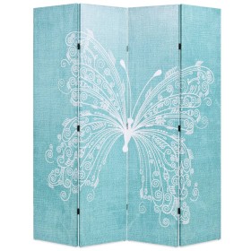 Biombo divisor plegable 160x170 cm mariposa azul by , Room dividers - Ref: Foro24-245886, Price: 115,70 €, Discount: %