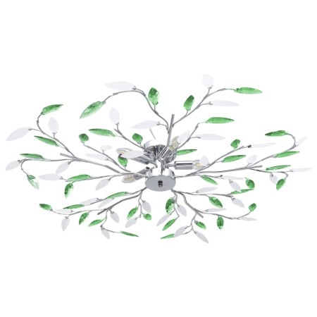Lámpara de techo brazos cristal forma hoja 5 bombillas verde by , ceiling lights - Ref: Foro24-289241, Price: 78,37 €, Discou...