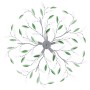 Lámpara de techo brazos cristal forma hoja 5 bombillas verde by , ceiling lights - Ref: Foro24-289241, Price: 78,37 €, Discou...