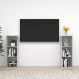 Muebles de salón 2 piezas madera ingeniería gris hormigón de , Muebles TV - Ref: Foro24-3079911, Precio: 101,87 €, Descuento: %