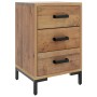 Mesita de noche madera maciza pino reciclada marrón 40x30x55 cm by , Nightstands - Ref: Foro24-349913, Price: 124,19 €, Disco...
