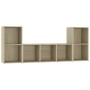 Muebles de salón 3 piezas madera de ingeniería roble Sonoma de , Muebles TV - Ref: Foro24-3080018, Precio: 106,46 €, Descuent...