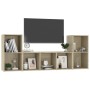 Muebles de salón 3 piezas madera de ingeniería roble Sonoma de , Muebles TV - Ref: Foro24-3080018, Precio: 106,46 €, Descuent...