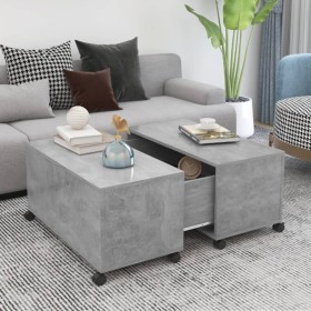 Mesa de centro madera contrachapada gris hormigón