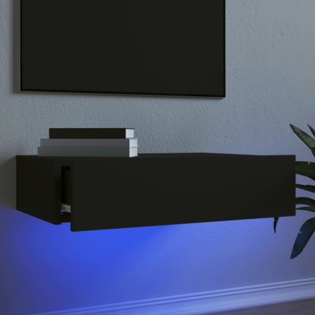 Mueble de TV con luces LED negro 60x35x15,5 cm de , Muebles TV - Ref: Foro24-842888, Precio: 48,65 €, Descuento: %