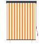 Estor enrollable de exterior blanco y naranja 120x250 cm by , Blinds and blinds - Ref: Foro24-145963, Price: 53,32 €, Discoun...