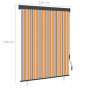 Estor enrollable de exterior amarillo y azul 140x250 cm by , Blinds and blinds - Ref: Foro24-145968, Price: 63,42 €, Discount: %