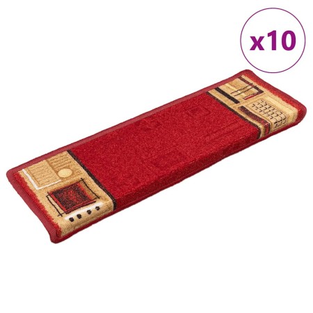 Alfombrillas de escalera autoadhesivas 10 uds rojo 65x21x4 cm | Foro24.es | Tu tienda online para hogar, jardín y más Foro24.es