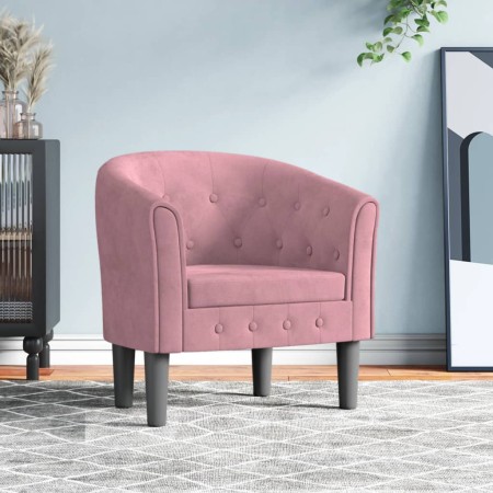 Sillón de terciopelo rosa by , Armchairs - Ref: Foro24-356474, Price: 181,28 €, Discount: %
