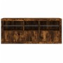 Aparador con luces LED roble ahumado 162x37x67 cm by , Sideboards - Ref: Foro24-3208999, Price: 202,46 €, Discount: %
