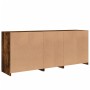 Aparador con luces LED roble ahumado 162x37x67 cm by , Sideboards - Ref: Foro24-3208999, Price: 202,46 €, Discount: %