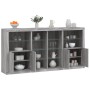 Aparador con luces LED gris Sonoma 202x37x100 cm von , Sideboards - Ref: Foro24-3209189, Preis: 292,07 €, Rabatt: %