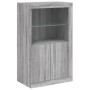 Aparador con luces LED gris Sonoma 202x37x100 cm von , Sideboards - Ref: Foro24-3209189, Preis: 292,07 €, Rabatt: %