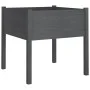 Solid gray pine wood planter 70x70x70 cm by vidaXL, Pots and planters - Ref: Foro24-810813, Price: 46,29 €, Discount: %