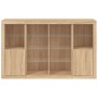 Aparador con luz LED 3 piezas madera de ingeniería roble sonoma von , Sideboards - Ref: Foro24-3209137, Preis: 245,67 €, Raba...