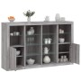 Aparador con luz LED 3 pzas madera de ingeniería gris Sonoma von , Sideboards - Ref: Foro24-3209140, Preis: 231,06 €, Rabatt: %