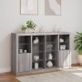 Aparador con luz LED 3 pzas madera de ingeniería gris Sonoma von , Sideboards - Ref: Foro24-3209140, Preis: 231,06 €, Rabatt: %