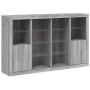 Aparador con luz LED 3 pzas madera de ingeniería gris Sonoma von , Sideboards - Ref: Foro24-3209140, Preis: 231,06 €, Rabatt: %
