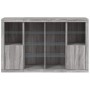 Aparador con luz LED 3 pzas madera de ingeniería gris Sonoma von , Sideboards - Ref: Foro24-3209140, Preis: 231,06 €, Rabatt: %