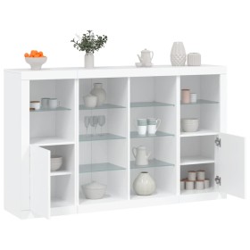 Aparadores con luces LED 3 piezas madera de ingeniería blanco by , Sideboards - Ref: Foro24-3209135, Price: 253,60 €, Discoun...