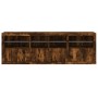 Aparador con luces LED roble ahumado 202x37x67 cm von , Sideboards - Ref: Foro24-3209013, Preis: 233,38 €, Rabatt: %