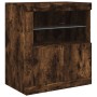 Aparador con luces LED roble ahumado 202x37x67 cm von , Sideboards - Ref: Foro24-3209013, Preis: 233,38 €, Rabatt: %