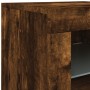 Aparador con luces LED roble ahumado 202x37x67 cm von , Sideboards - Ref: Foro24-3209013, Preis: 233,38 €, Rabatt: %