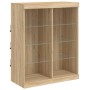 Aparador con luces LED roble Sonoma 81x37x100 cm | Foro24.es | Tu tienda online para hogar, jardín y más Foro24.es