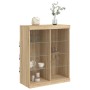 Aparador con luces LED roble Sonoma 81x37x100 cm | Foro24.es | Tu tienda online para hogar, jardín y más Foro24.es