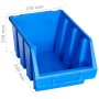 Contenedores de almacenaje apilables 20 unidades plástico azul by , Toolboxes - Ref: Foro24-146285, Price: 54,86 €, Discount: %