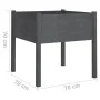 Solid gray pine wood planter 70x70x70 cm by vidaXL, Pots and planters - Ref: Foro24-810813, Price: 46,29 €, Discount: %
