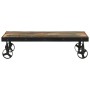 Mesa de centro con ruedas madera maciza reciclada 100x55x26 cm | Foro24.es | Tu tienda online para hogar, jardín y más Foro24.es