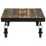 Mesa de centro con ruedas madera maciza reciclada 100x55x26 cm | Foro24.es | Tu tienda online para hogar, jardín y más Foro24.es