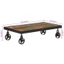 Mesa de centro con ruedas madera maciza reciclada 100x55x26 cm | Foro24.es | Tu tienda online para hogar, jardín y más Foro24.es