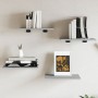 Estantes pared 4 uds madera ingeniería gris Sonoma 40x30x1,5 cm