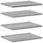 Estantes pared 4 uds madera ingeniería gris Sonoma 40x30x1,5 cm