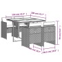 Set de muebles jardín 5 pzas con cojines ratán sintético negro by , Garden sets - Ref: Foro24-3210543, Price: 271,43 €, Disco...