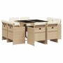 Set comedor de jardín 9 pzas con cojines ratán sintético beige von , Gartensets - Ref: Foro24-3210658, Preis: 420,96 €, Rabat...